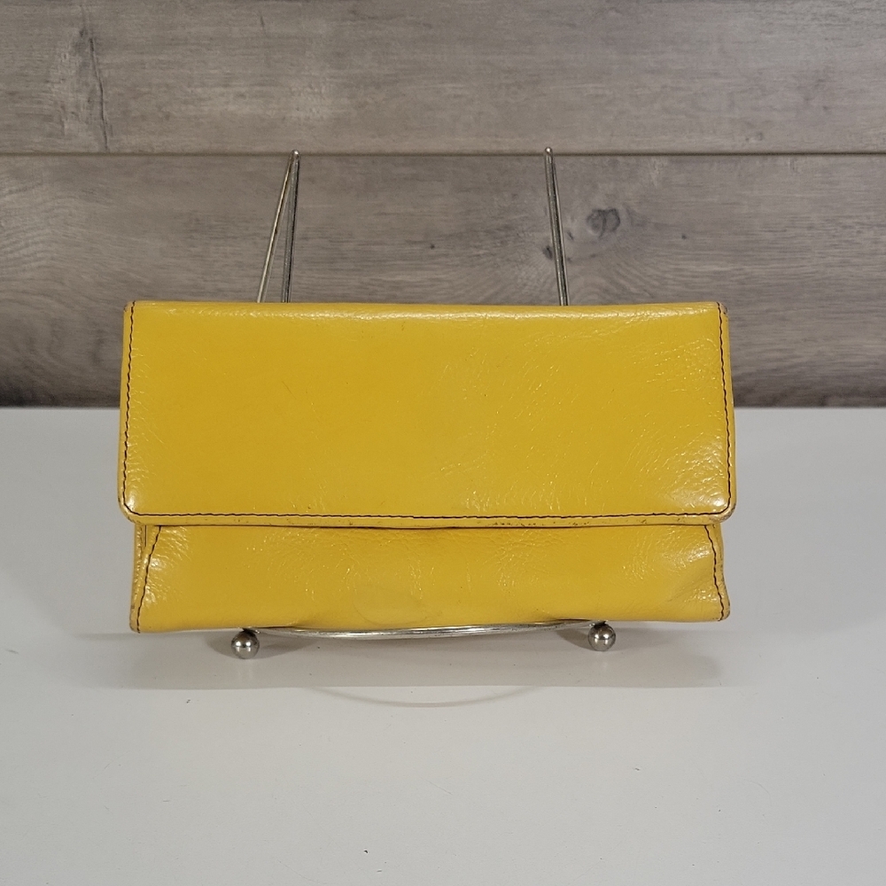 Hobo International Yellow Leather Clutch Wallet